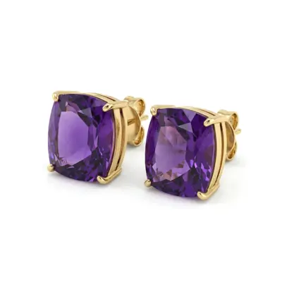 Brinco Ametista Royale em Ouro Amarelo 18k - Foto 1