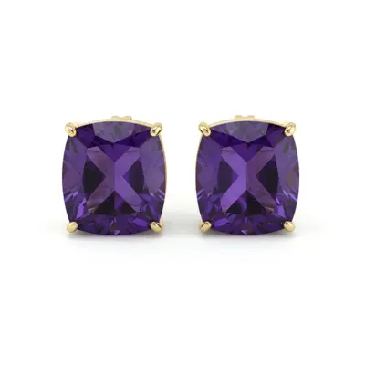 Brinco Ametista Royale em Ouro Amarelo 18k