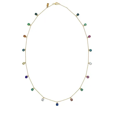 Colar Points de Couleur em Ouro Amarelo 18k