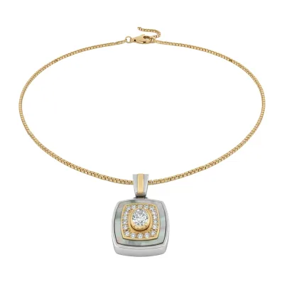 Colar Icon Quadra em Ouro Amarelo 18k com Diamantes e Madre Pérola