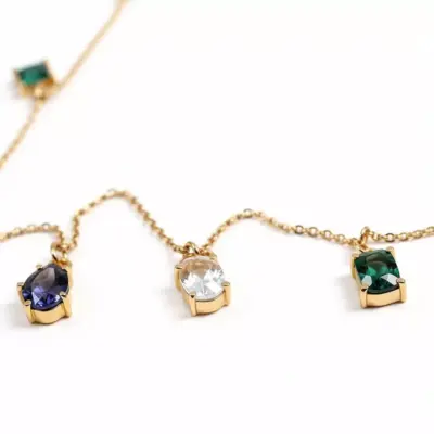 Colar Points de Couleur em Ouro Amarelo 18k - Foto 2