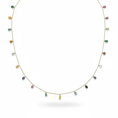 Colar Points de Couleur em Ouro Amarelo 18k