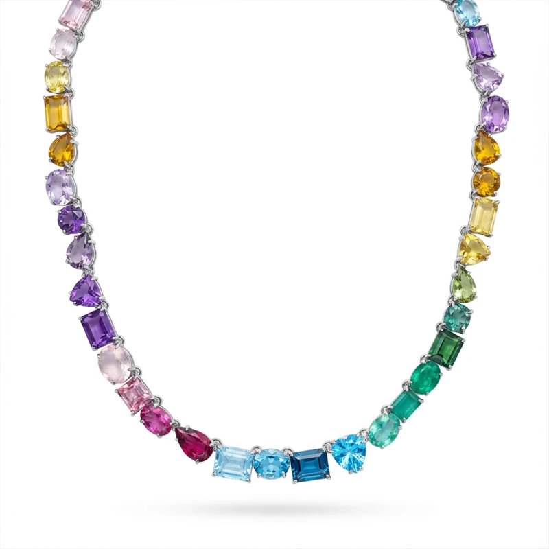 Colar Prisme Intenso em Ouro Branco 18k