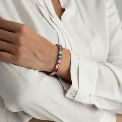 Colar Prisme Intenso em Ouro Branco 18k - Detalhe