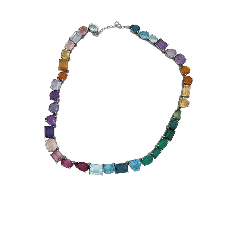 Colar Prisme Intenso em Ouro Branco 18k